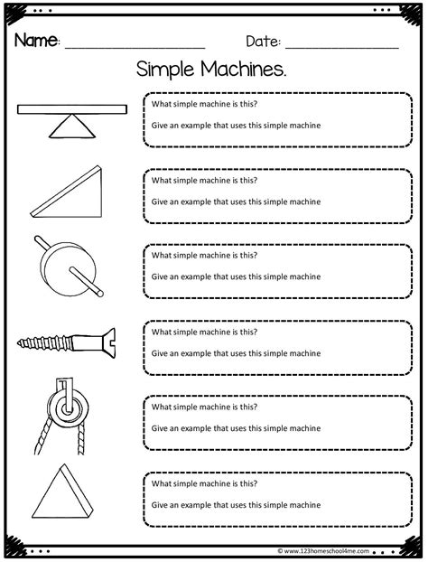 FREE Simple Machines Worksheets