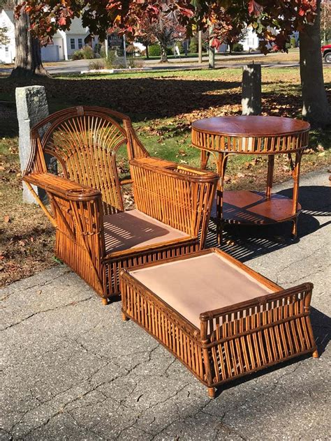 Antique Stick Rattan Set | Outdoor furniture sets, Art deco sofa ...