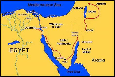 The Sinai Peninsula Map ~ Ancient Egypt Facts