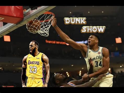 Giannis Antetokounmpo x LeBron James Dunk Show | Dunk Compilation - YouTube