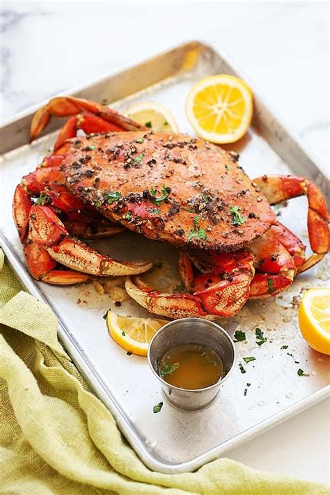 Whole Dungeness crab, roasted with butter and black pepper. | Crab recipes, Dungeness crab ...