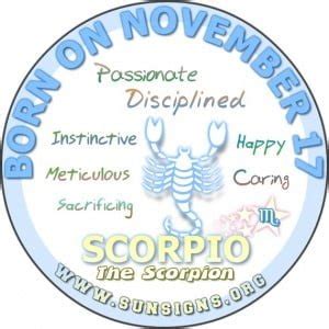 November 17 Zodiac Horoscope Birthday Personality - SunSigns.Org