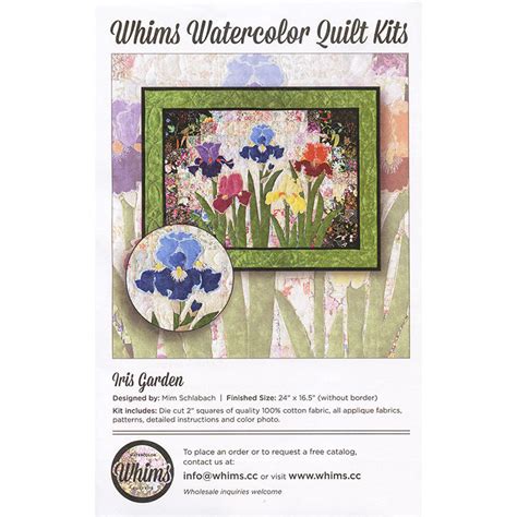 Iris Garden Watercolor Quilt Kit