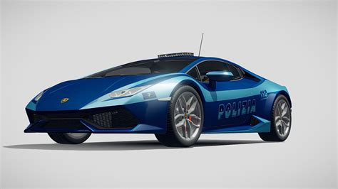 Lamborghini Huracan 2015 Italian Police Car - Buy Royalty Free 3D model ...