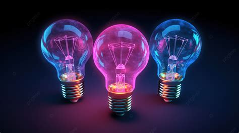 Illustration Of A 3d Light Bulb Icon With A Three Dimensional Outline ...
