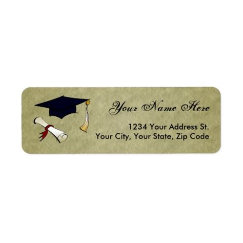 Graduation Return Address Labels | Zazzle