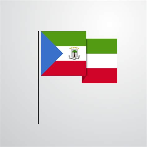 Equatorial Guinea waving Flag design vector 14038152 Vector Art at Vecteezy