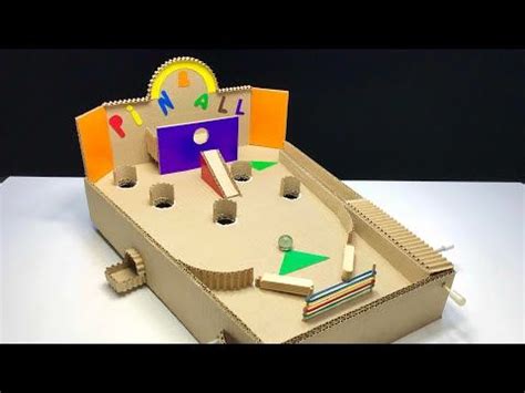 DIY Cardboard Pinball Machine - YouTube | Pinball diy, Arcade games diy, Pinball machine diy