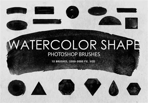 Free Watercolor Shape Photoshop Brushes - Free Photoshop Brushes at ...