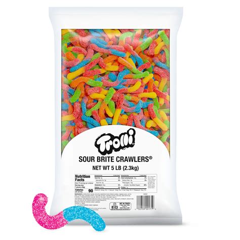 Buy Trolli Sour Brite Crawlers, Back to School Candy, Gummy Worms Sour ...