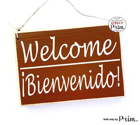 8x6 Welcome Bienvenidos Custom Wood Spanish Sign – Designs by Prim