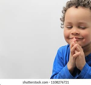 Baby Boy Praying Light Background Stock Stock Photo 1108276721 ...
