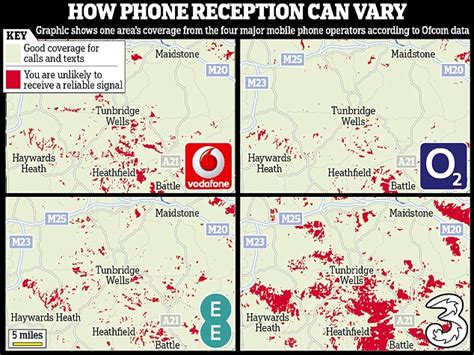 How network coverage varies across the UK revealed by Ofcom | Daily Mail Online