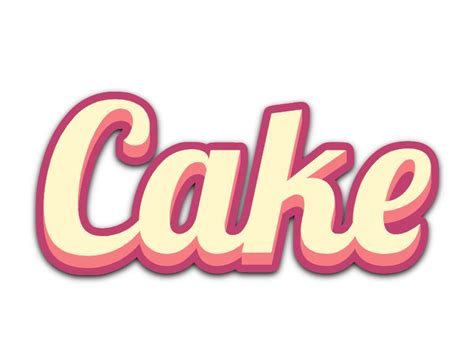 Cake Color 3D Text Effect · InkPx