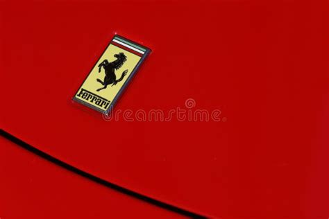 Ferrari Logo on Red Sport Car Editorial Stock Photo - Image of ferrari ...