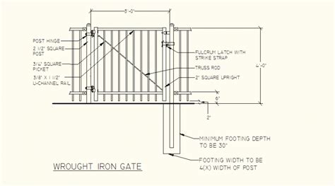 Wrought iron gate detail plan and elevation autocad file - Cadbull