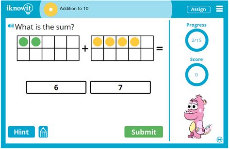 Interactive Math Lesson | Addition to 10