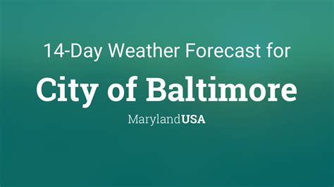 City of Baltimore, Maryland, USA 14 day weather forecast