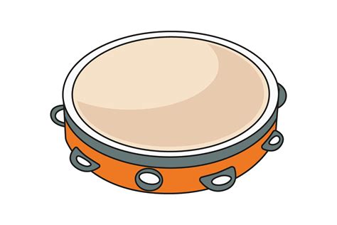 Tambourine Musical Instrument. Variety O Illustration par pch.vector · Creative Fabrica