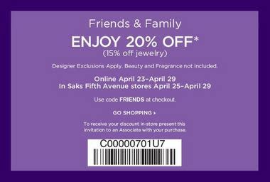 Saks Fifth Avenue 20% off Printable Coupon | AL.com