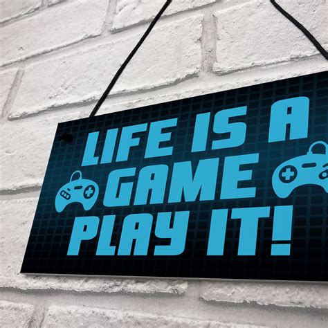 Funny Gaming Room Sign For Boys Bedroom Novelty Gaming Gifts