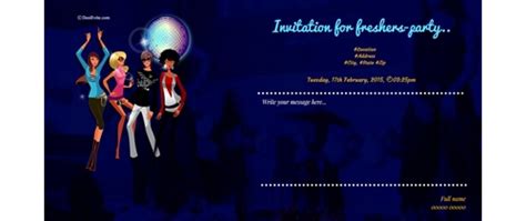 free Freshers Party Invitation Card & Online Invitations