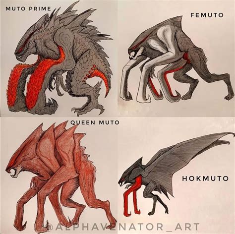 MUTOs - MonsterVerse Fantasy Creatures Art, Mythical Creatures Art ...