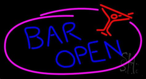 Blue Bar Open With Martini Glass LED Neon Sign | Neon signs, Blue bar, Neon