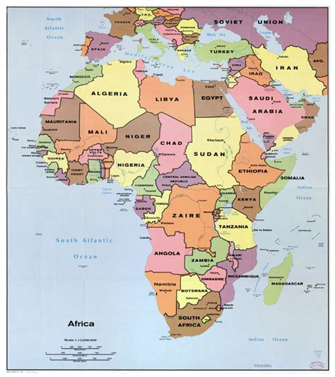 Large detailed political map of Africa with all capitals – 1982 | Vidiani.com | Maps of all ...