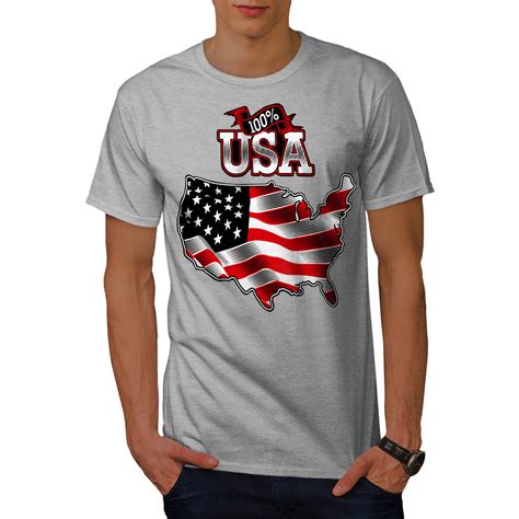 Wellcoda American Flag Mens T-shirt, USA Country Graphic Design Printed Tee | eBay