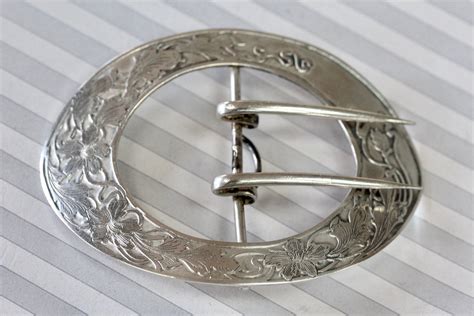 Men's Sterling Silver Belt Buckle – Fancy Flea Antiques