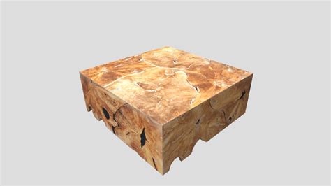 Phillips - Teak Slice Coffee Table Rectangle - Download Free 3D model by virtualmarketcenter ...