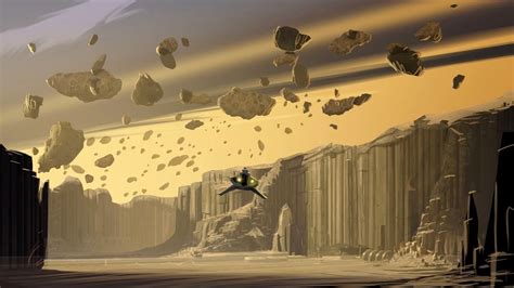 Asteroid field. Star Wars, artist unknown | Star wars concept art ...