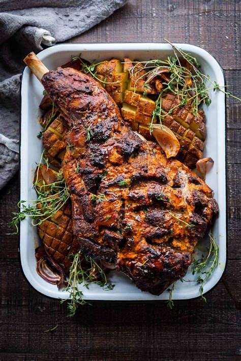 Harissa Roasted Leg of Lamb Recipe | Feasting At Home