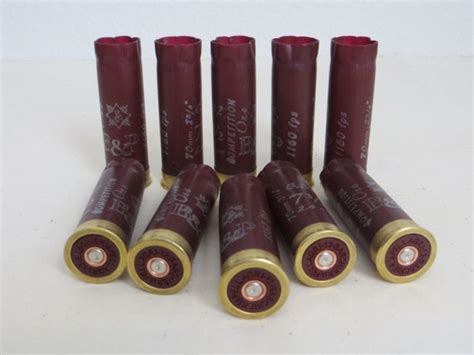 10 Shotgun Shell Hulls Burgundy 12 GA Empty Shells