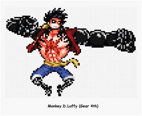 Monkey D Luffy Pixel Art One Piece Luffy Hd Png Download Kindpng ...