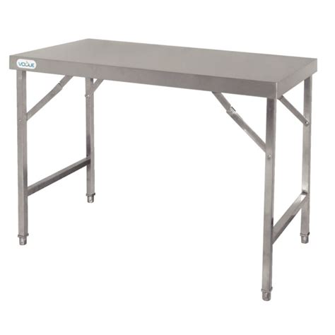 Vogue Stainless Steel Folding Table Large Rectangular Kitchen Furniture | eBay