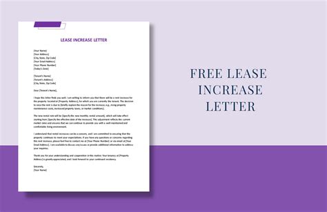 Lease Increase Letter in Word, PDF, Google Docs - Download | Template.net