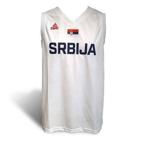 Peak Serbia national basketball team jersey for WC in China - white : Small Serbian Shop