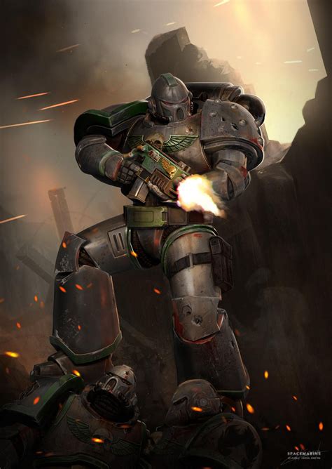 Space Marine by Carl Holden Warhammer 40k Artwork, Warhammer Fantasy ...