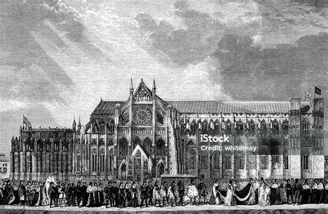 Coronation Procession Of Anne Boleyn To Westminster Abbey Stock Illustration - Download Image ...