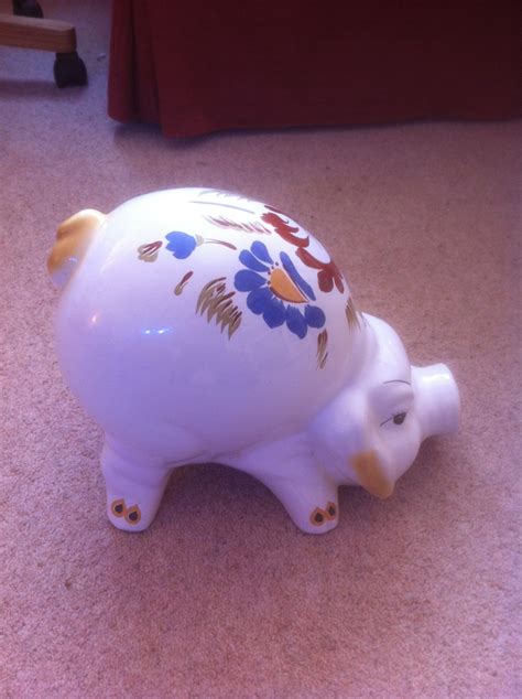 piggy bank with flowers on | Collectors Weekly