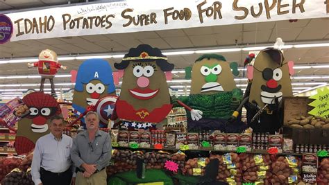 Bell's potato display has superhero theme