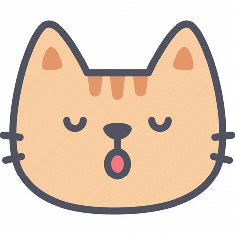 Sleeping, cat, emoticon, emoji, emotion, expression, feeling icon - Download on Iconfinder