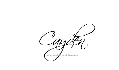 Cayden Name Tattoo Designs