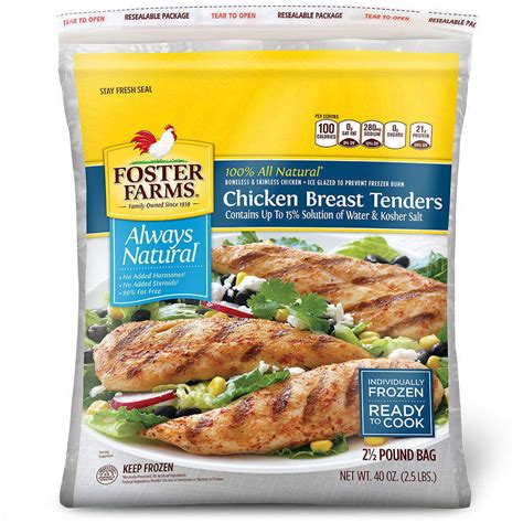 Foster Farms Boneless Skinless Chicken Breast Tenders, 2.5 lb - Walmart.com