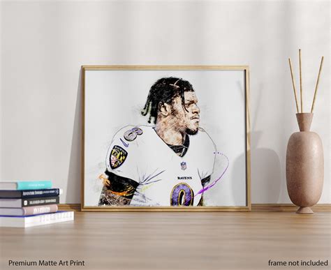 Lamar Jackson Poster Baltimore Ravens Hand Drawn Poster Canvas - Etsy