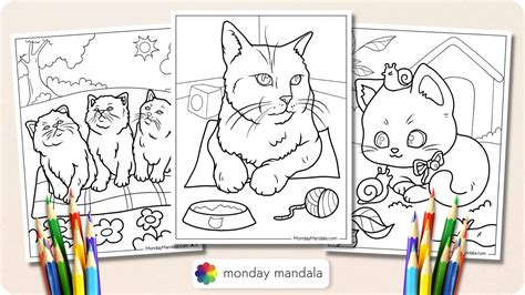 Come Down Cat Coloring Pages