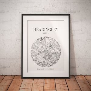 Headingley Stadium: Cricket Ground Map Print - Etsy