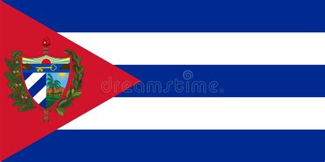 Bandera De La República De Cuba Ilustración del Vector - Ilustración de havana, vector: 168535809